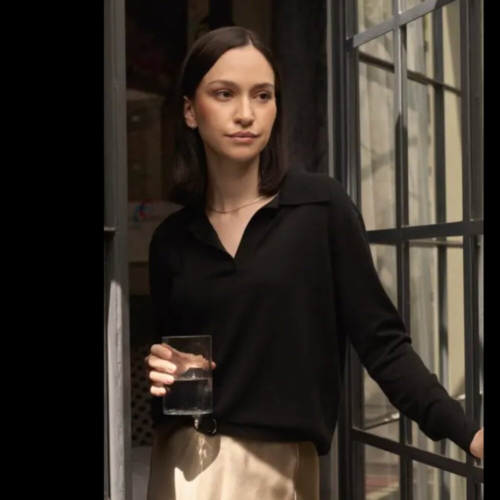 NWT Italic Camilla Featherlight Collared Sweater (size XS)